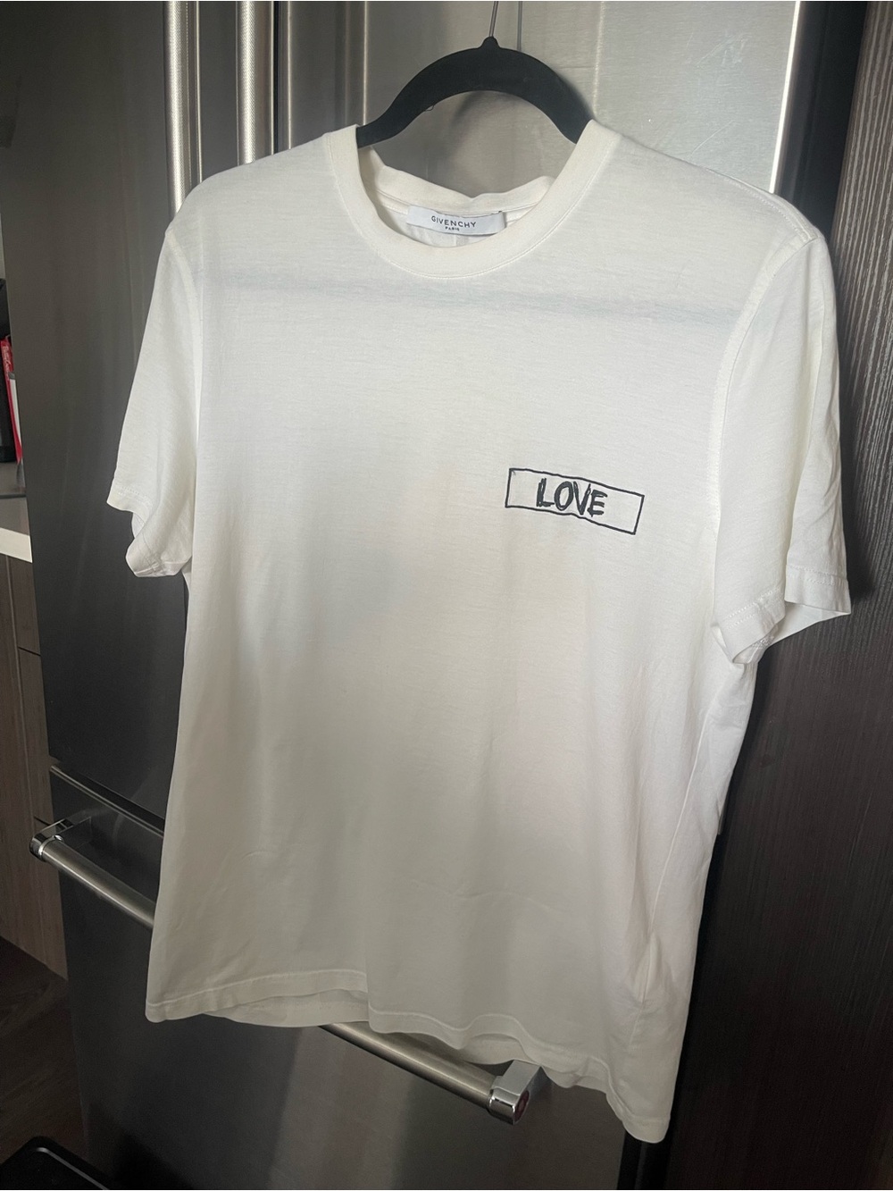 Givenchy White Short-Sleeve 'LOVE' Logo Crewneck T-Shirt